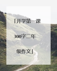 开学第一课300字二年级作文
