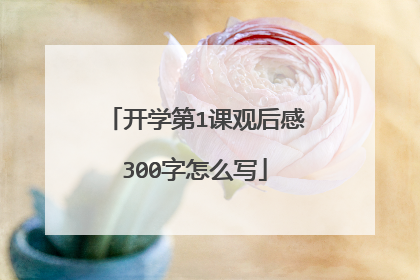 开学第1课观后感300字怎么写