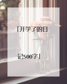 开学了的日记500字