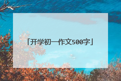 开学初一作文500字