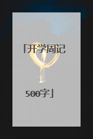 开学周记500字
