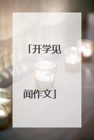 开学见闻作文