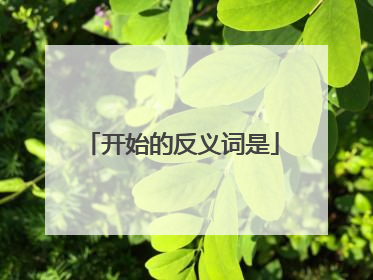 开始的反义词是