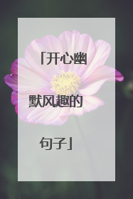 开心幽默风趣的句子