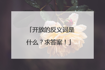 开放的反义词是什么?求答案!