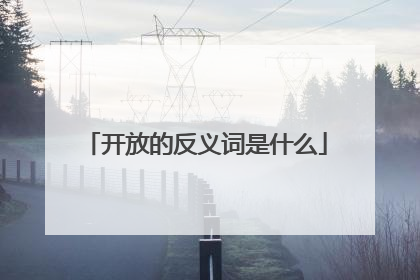 开放的反义词是什么