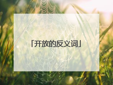 开放的反义词