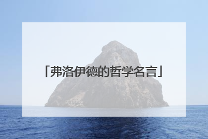 弗洛伊德的哲学名言