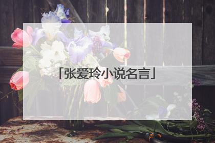 张爱玲小说名言