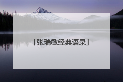 张瑞敏经典语录