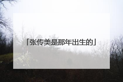 张传美是那年出生的