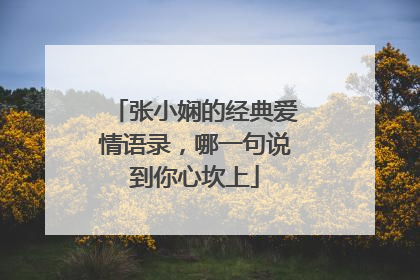 张小娴的经典爱情语录,哪一句说到你心坎上