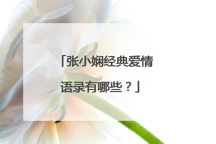 张小娴经典爱情语录有哪些？