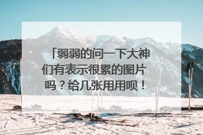 弱弱的问一下大神们有表示很累的图片吗?给几张用用呗!感激不尽……