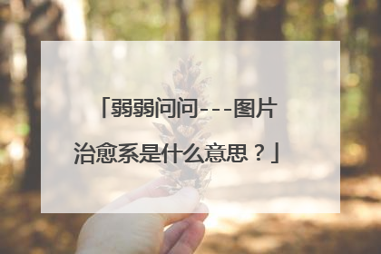 弱弱问问---图片治愈系是什么意思?