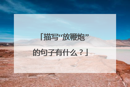 描写“放鞭炮”的句子有什么?