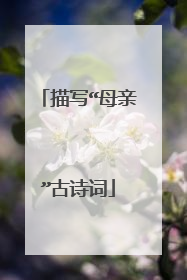 描写“母亲”古诗词