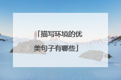 描写环境的优美句子有哪些