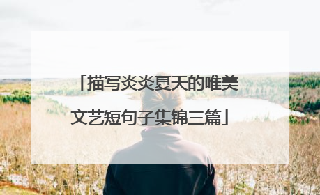 描写炎炎夏天的唯美文艺短句子集锦三篇