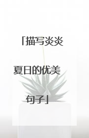 描写炎炎夏日的优美句子