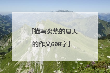 描写炎热的夏天的作文600字