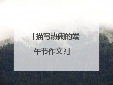 描写热闹的端午节作文?