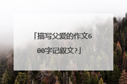 描写父爱的作文600字记叙文?