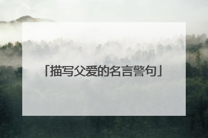 描写父爱的名言警句
