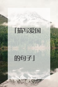 描写爱国的句子