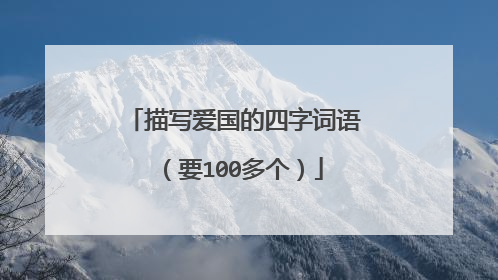 描写爱国的四字词语（要100多个）