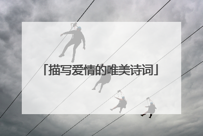 描写爱情的唯美诗词