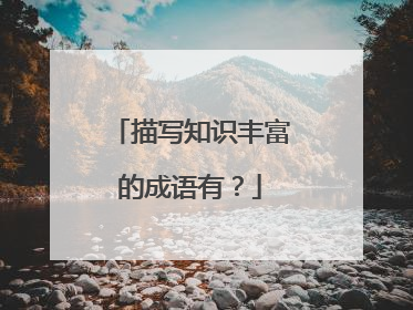 描写知识丰富的成语有？