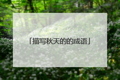 描写秋天的的成语
