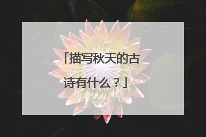 描写秋天的古诗有什么?