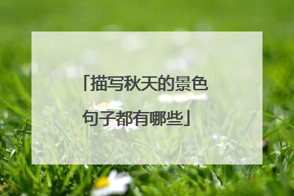 描写秋天的景色句子都有哪些