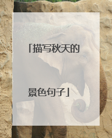 描写秋天的景色句子