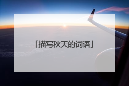 描写秋天的词语