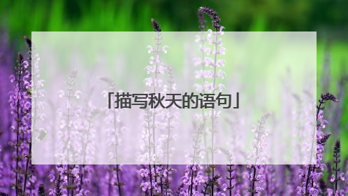 描写秋天的语句