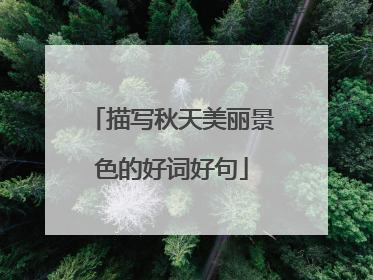 描写秋天美丽景色的好词好句