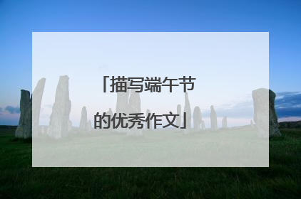 描写端午节的优秀作文