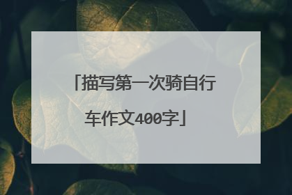 描写第一次骑自行车作文400字