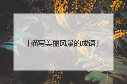 描写美丽风景的成语