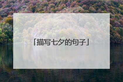 描写七夕的句子