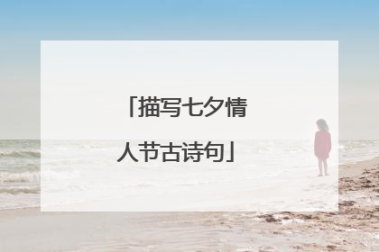 描写七夕情人节古诗句