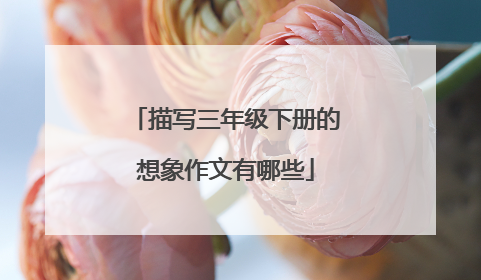 描写三年级下册的想象作文有哪些