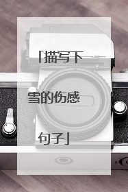 描写下雪的伤感句子