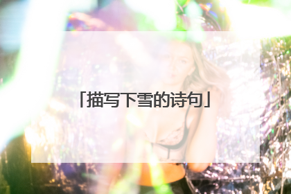 描写下雪的诗句