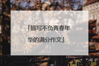 描写不负青春年华的满分作文