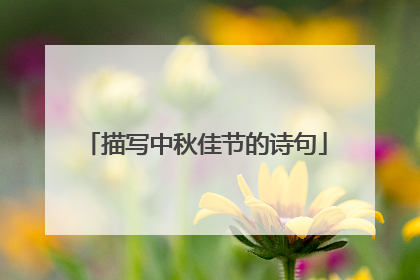 描写中秋佳节的诗句