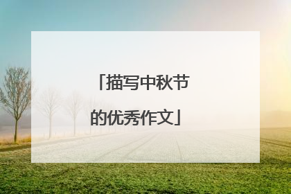 描写中秋节的优秀作文